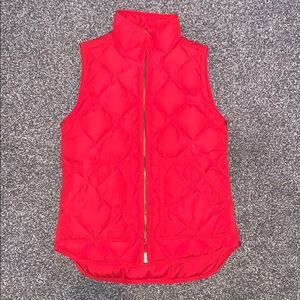 Red jcrew vest